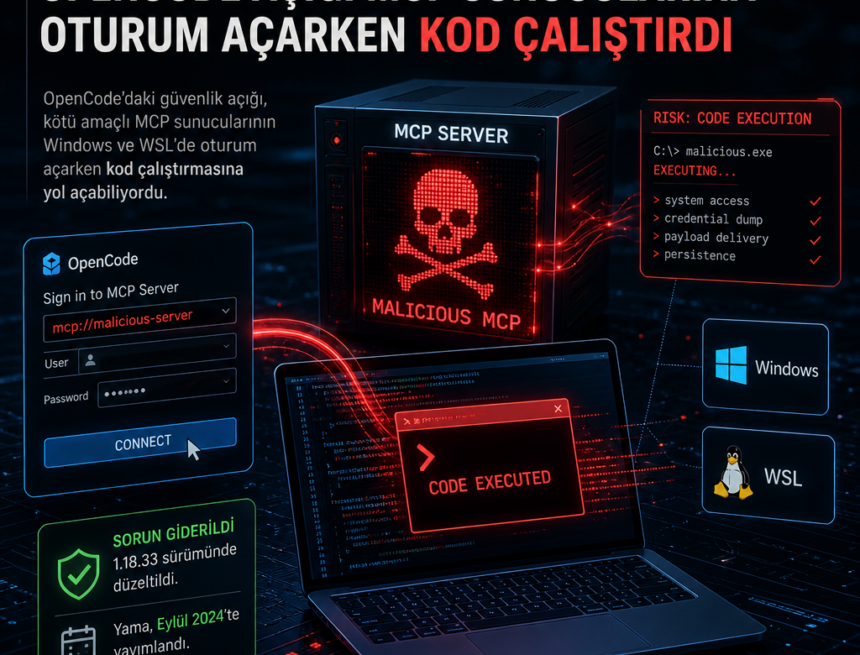 OpenCode açığı MCP sunucularına oturum açarken kod çalıştırdı