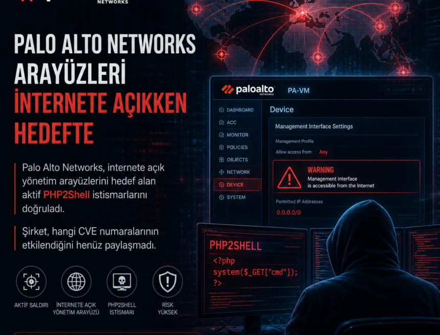 Palo Alto Networks arayüzleri internete açıkken hedefte