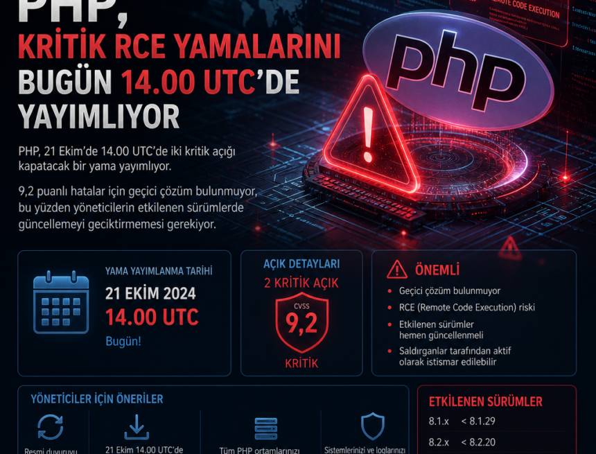 php-kritik-rce-yamalarini-bugun-14-00-utcde-yayimliyor PHP, kritik RCE yamalarını bugün 14.00 UTC’de yayımlıyor
