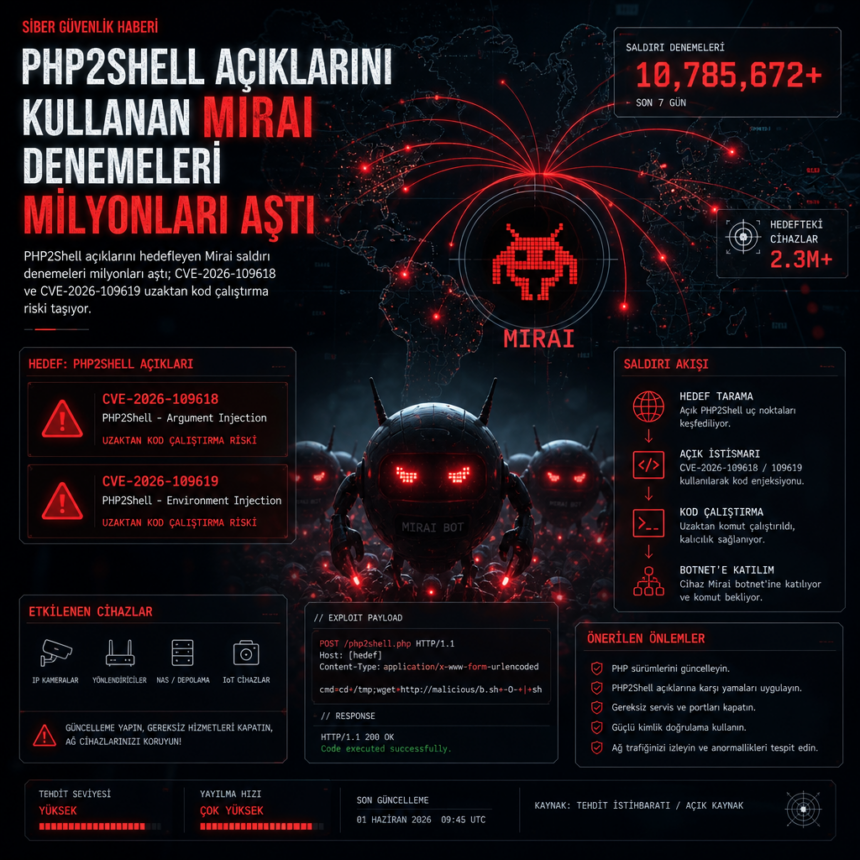 php2shell-aciklarini-kullanan-mirai-denemeleri-milyonlari-asti PHP2Shell açıklarını kullanan Mirai denemeleri milyonları aştı