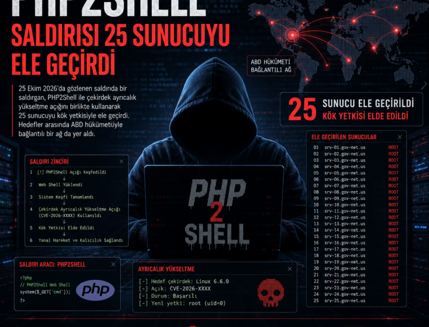 PHP2Shell saldırısı 25 sunucuyu ele geçirdi
