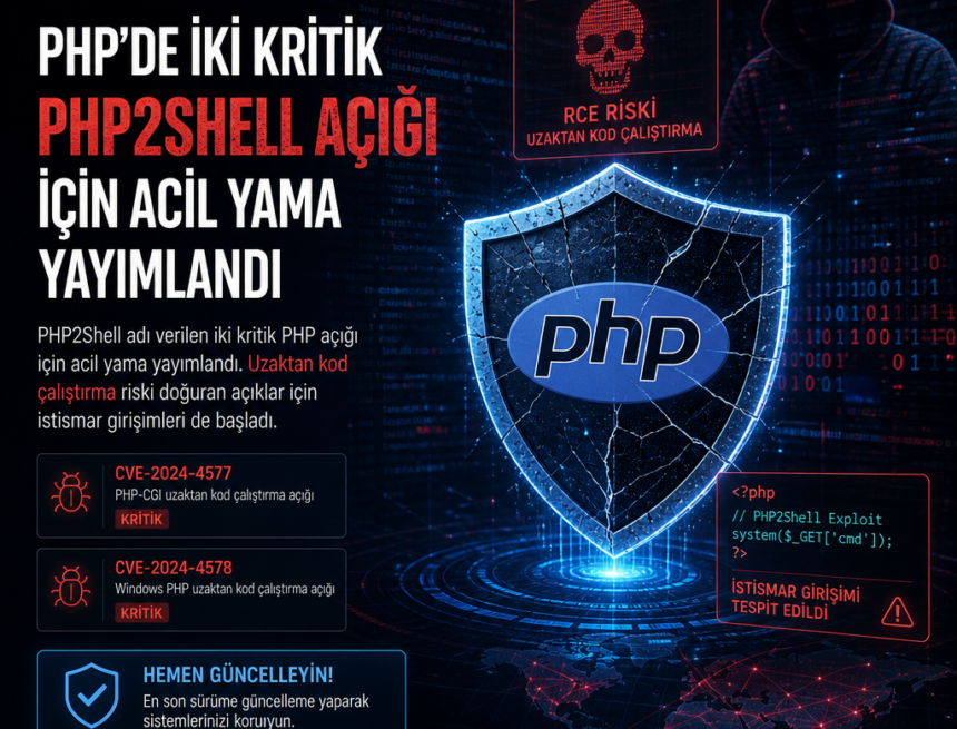 PHP’de iki kritik PHP2Shell açığı için acil yama yayımlandı