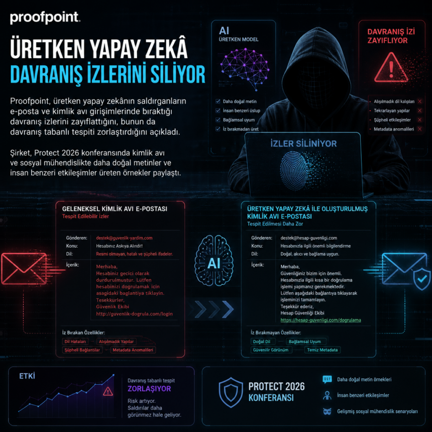 Proofpoint: Üretken yapay zekâ davranış izlerini siliyor