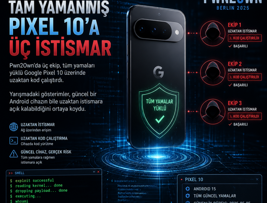Pwn2Own’da tam yamanmış Pixel 10’a üç istismar
