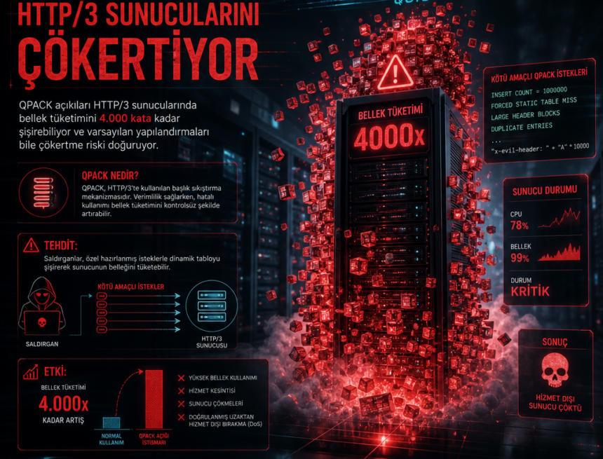 QPACK açığı HTTP/3 sunucularını çökertiyor
