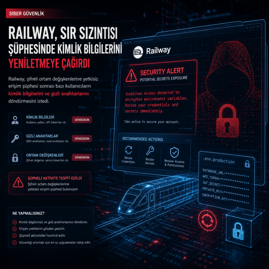 Railway, sır sızıntısı şüphesinde kimlik bilgilerini yeniletmeye çağırdı