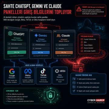 Sahte ChatGPT, Gemini ve Claude panelleri giriş bilgilerini topluyor