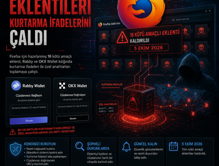 Sahte Firefox eklentileri kurtarma ifadelerini çaldı