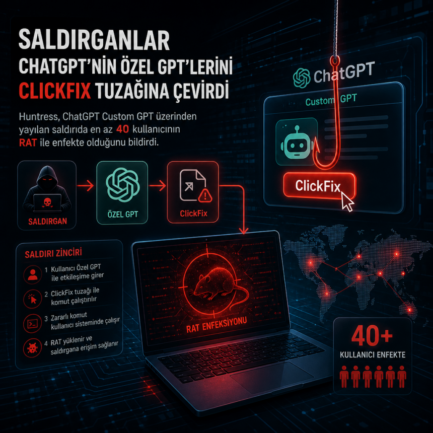 Saldırganlar ChatGPT’nin özel GPT’lerini ClickFix tuzağına çevirdi