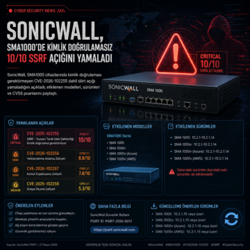 SonicWall, SMA1000’de kimlik doğrulamasız 10/10 SSRF açığını yamaladı