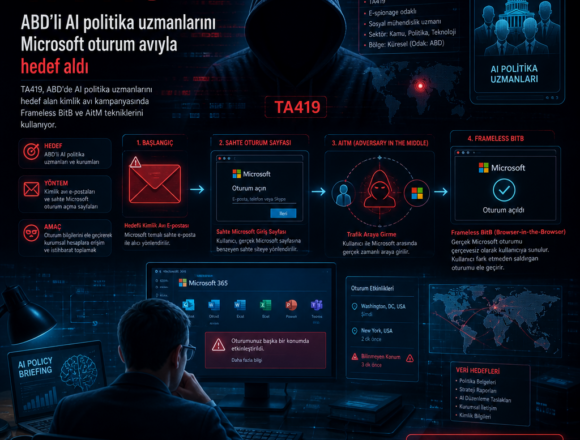 TA419, ABD’li AI politika uzmanlarını Microsoft oturum avıyla hedef aldı