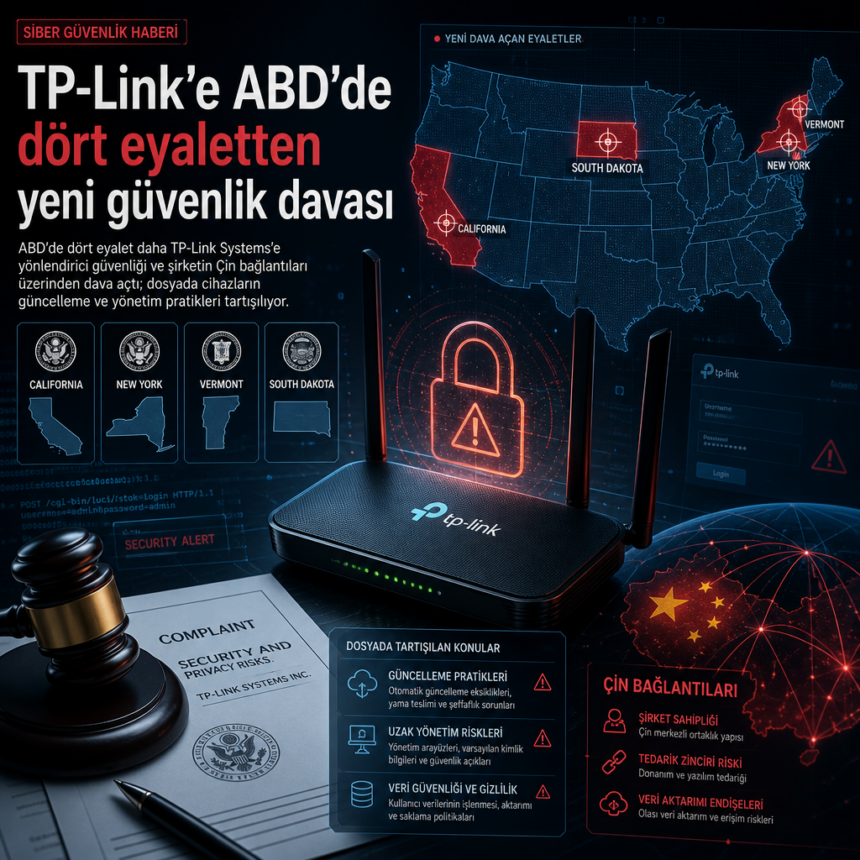 TP-Link’e ABD’de dört eyaletten yeni güvenlik davası