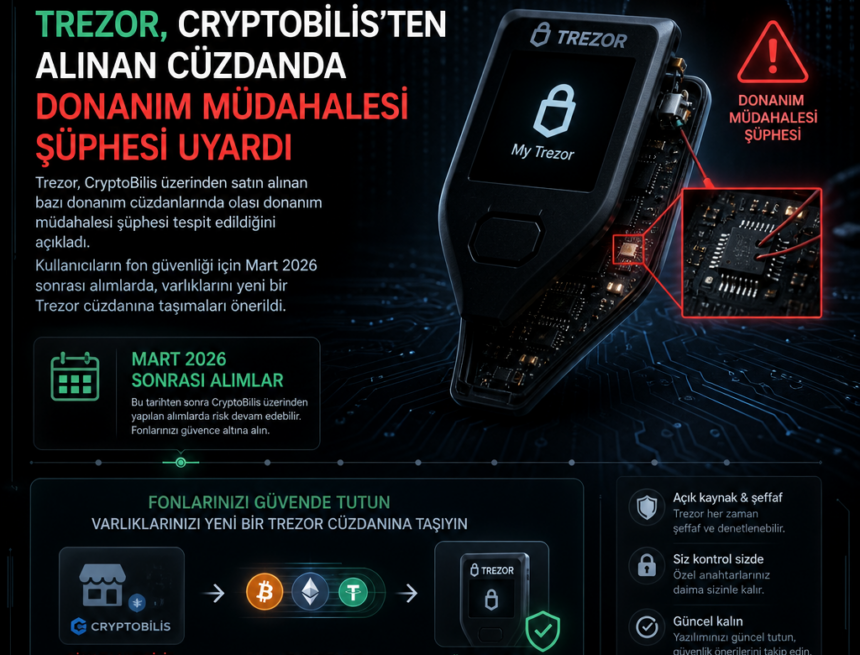 Trezor, CryptoBilis’ten Alınan Cüzdanda Donanım Müdahalesi Şüphesi Uyardı