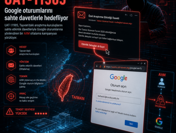 UAT-11985, Google oturumlarını sahte davetlerle hedefliyor