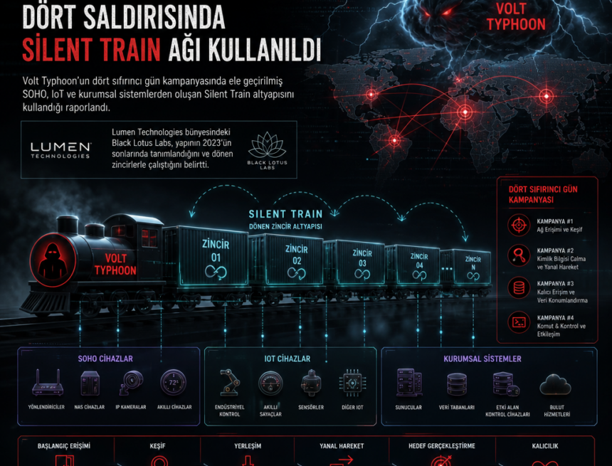 Volt Typhoon’un dört saldırısında Silent Train ağı kullanıldı