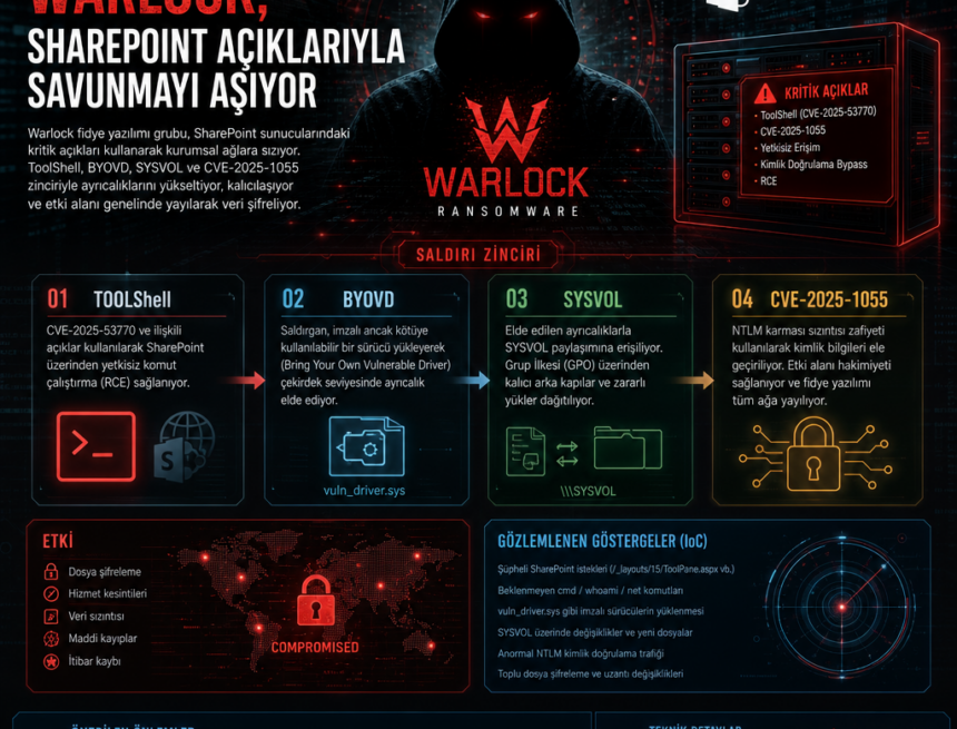 Warlock, SharePoint açıklarıyla savunmayı aşıyor