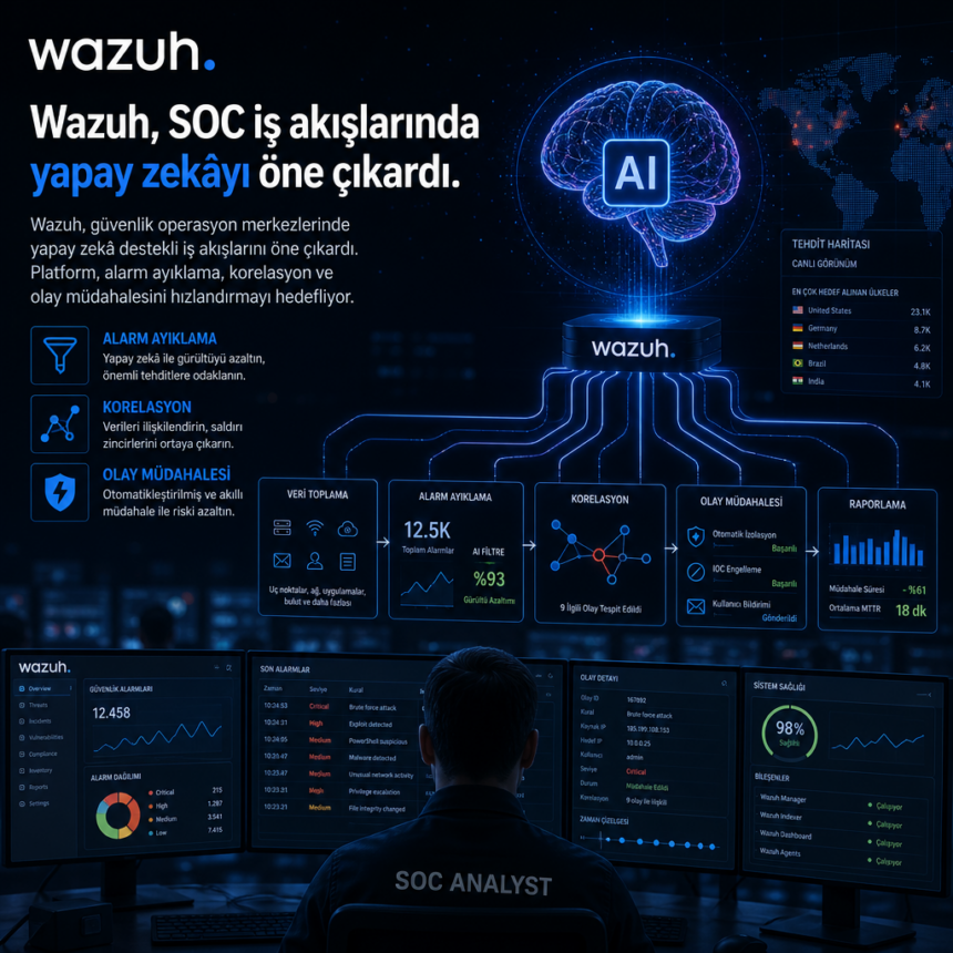 Wazuh, SOC iş akışlarında yapay zekâyı öne çıkardı