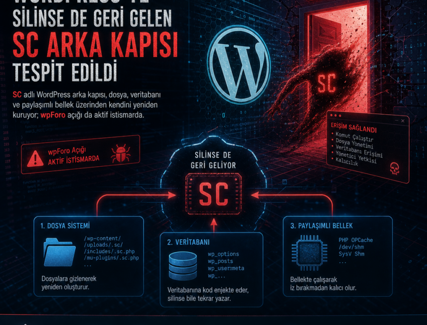 WordPress’te silinse de geri gelen SC arka kapısı tespit edildi