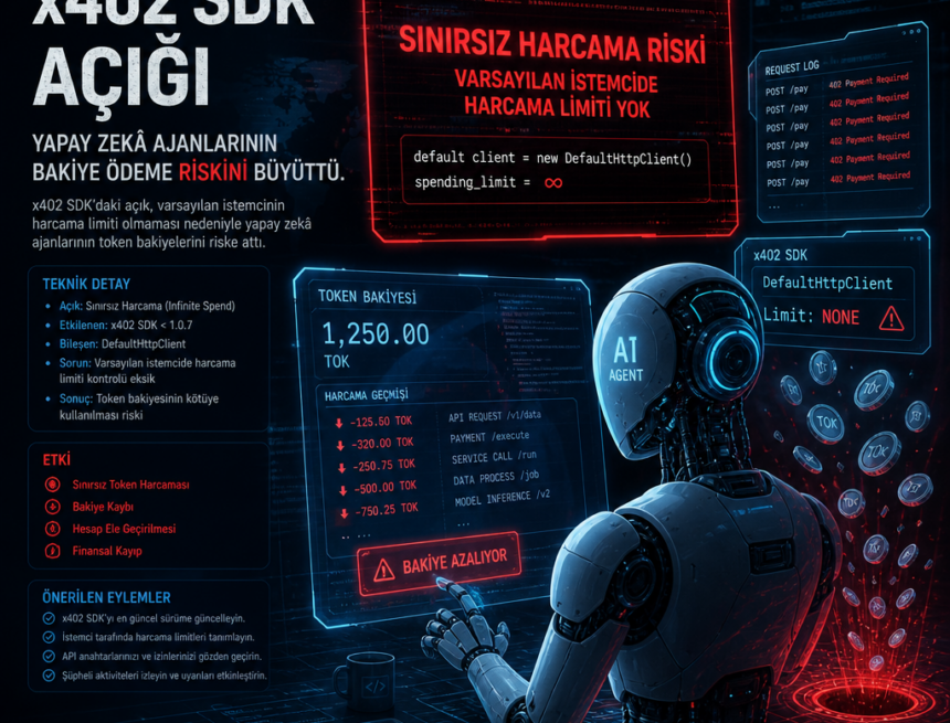 x402 SDK açığı, yapay zekâ ajanlarının bakiye ödeme riskini büyüttü