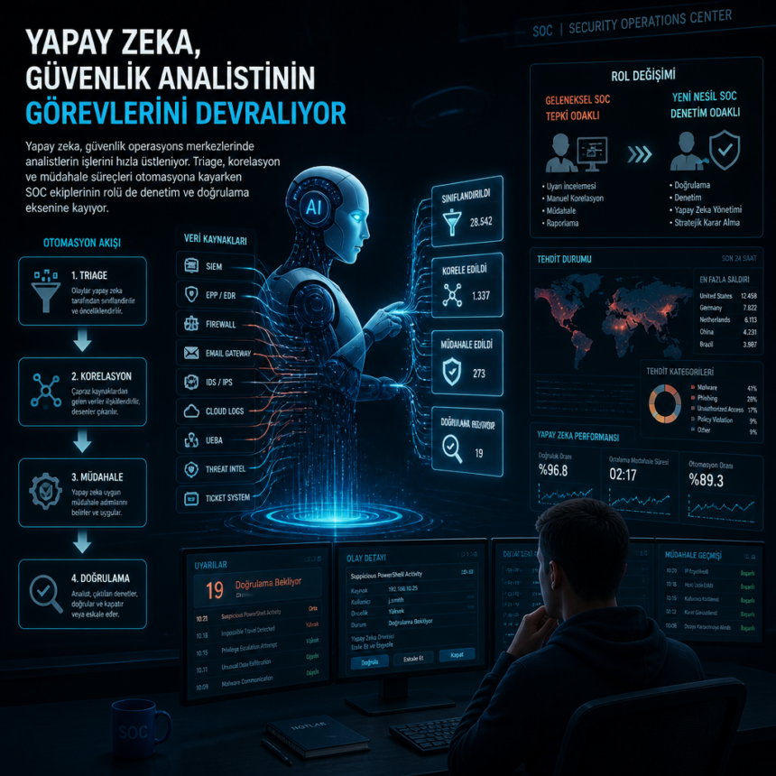 Yapay zeka, güvenlik analistinin görevlerini devralıyor